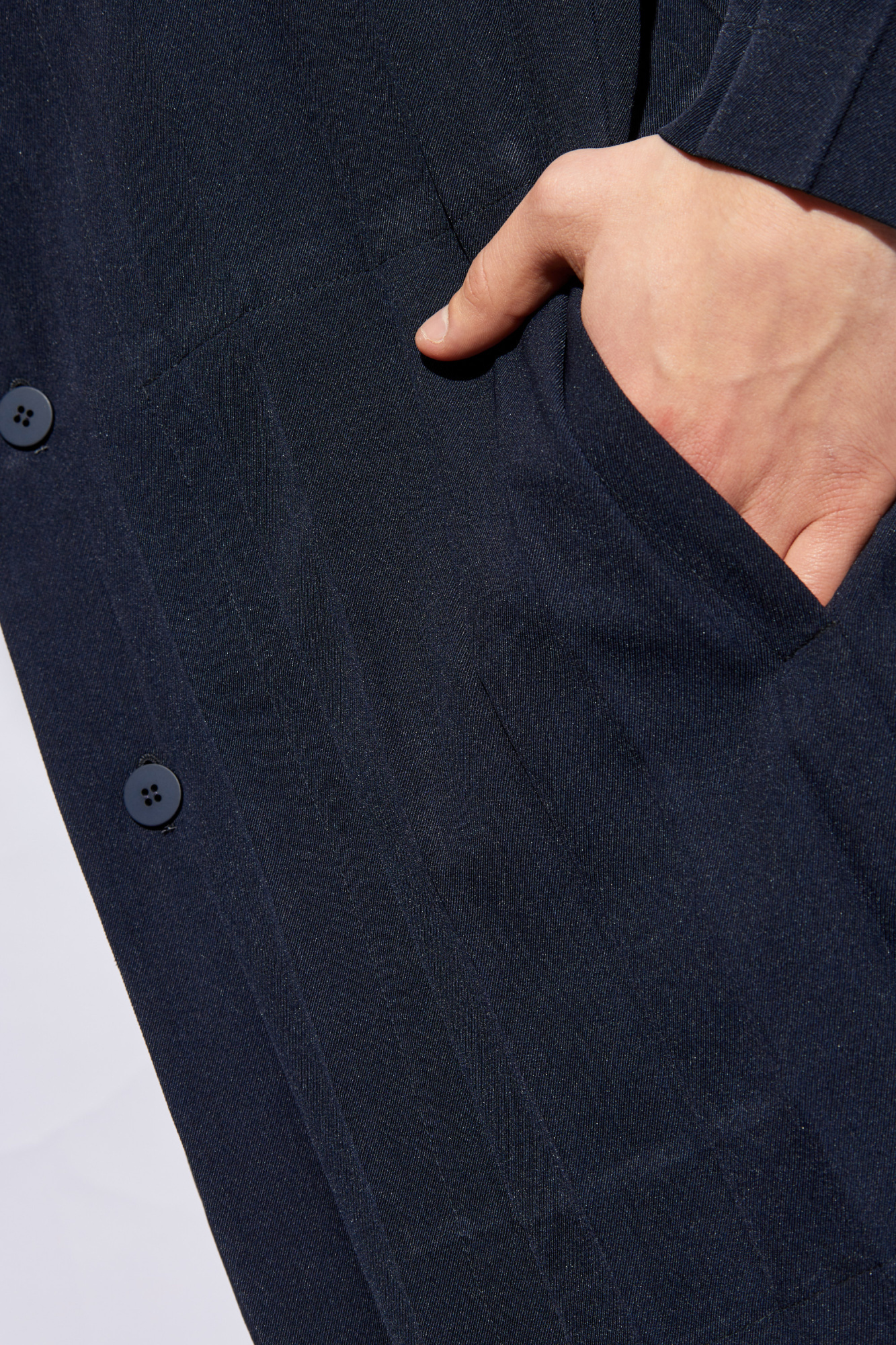 Navy blue Pleated blazer Homme Plissé Issey Miyake - Vitkac